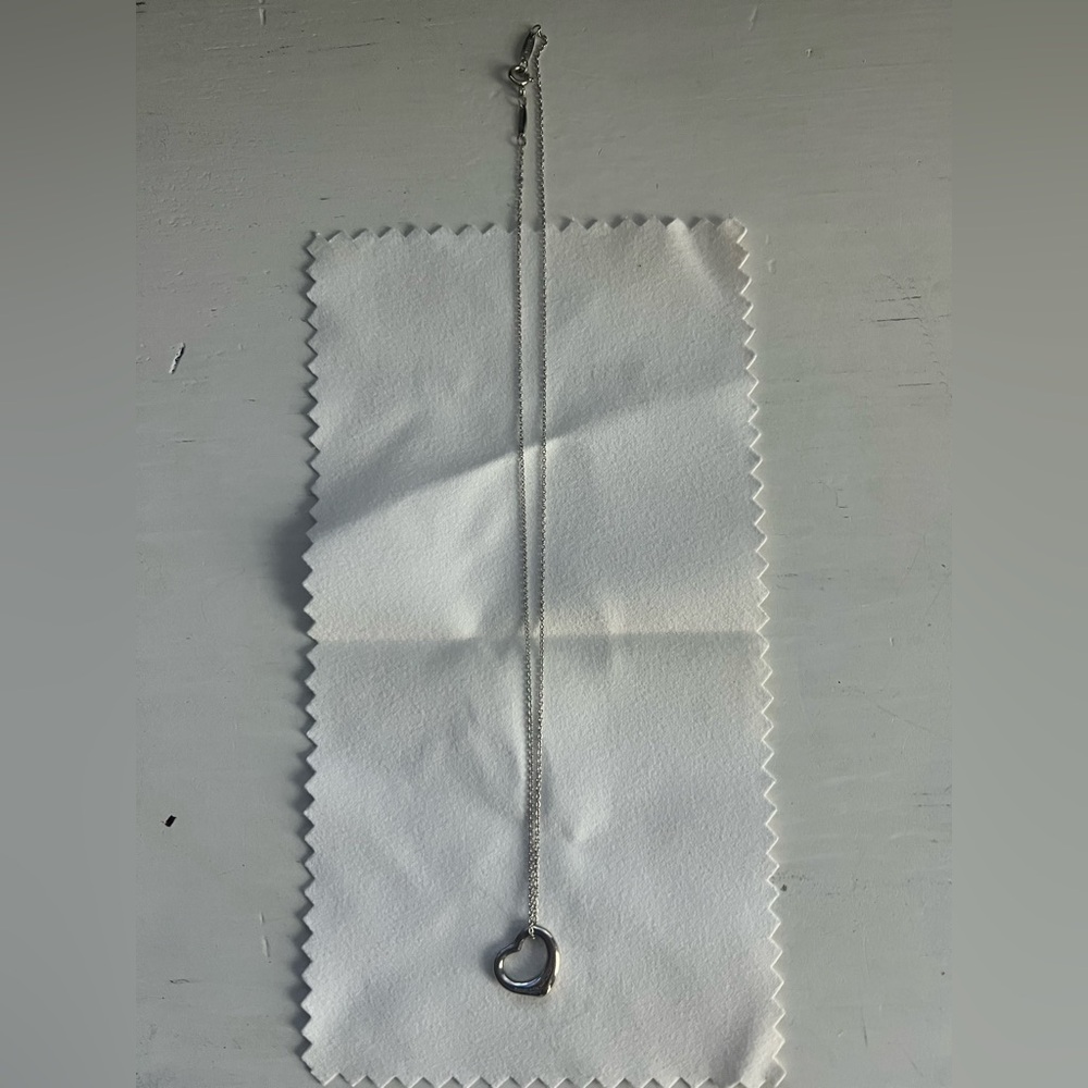 Tiffany & Co. Elsa Peretti Open Heart Necklace in Sterling Silver